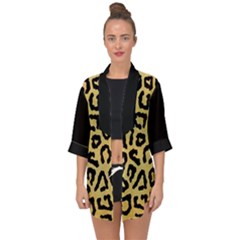 Ghepard Gold  Open Front Chiffon Kimono