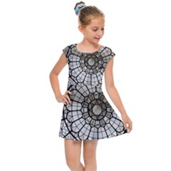 Pattern Abstract Structure Art Kids  Cap Sleeve Dress