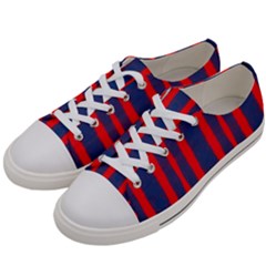 Tarija 016 Red Blue Men s Low Top Canvas Sneakers by moss