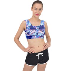 Flowers V-back Sports Bra by Sparkle