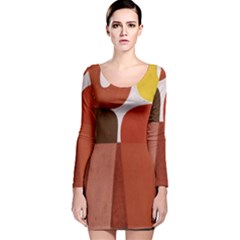 Sophie Taeuber Arp, Composition à Motifs D arceaux Ou Composition Horizontale Verticale Long Sleeve Velvet Bodycon Dress