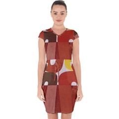 Sophie Taeuber Arp, Composition à Motifs D arceaux Ou Composition Horizontale Verticale Capsleeve Drawstring Dress 