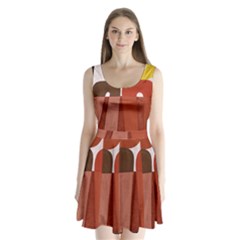 Sophie Taeuber Arp, Composition À Motifs D arceaux Ou Composition Horizontale Verticale Split Back Mini Dress  by Sobalvarro