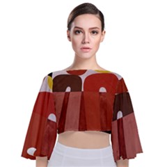 Sophie Taeuber Arp, Composition à Motifs D arceaux Ou Composition Horizontale Verticale Tie Back Butterfly Sleeve Chiffon Top