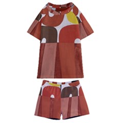 Sophie Taeuber Arp, Composition à Motifs D arceaux Ou Composition Horizontale Verticale Kids  Swim Tee and Shorts Set