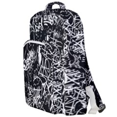 Graffiti Abstract Collage Print Pattern Double Compartment Backpack by dflcprintsclothing