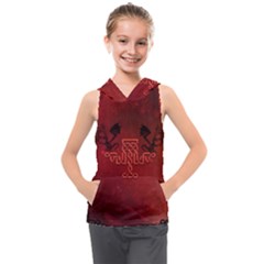 Decorative Celtic Knot With Dragon Kids  Sleeveless Hoodie by FantasyWorld7