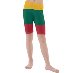 Lithuania Flag Kids  Mid Length Swim Shorts