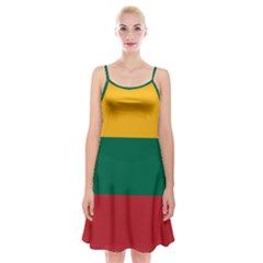 Lithuania Flag Spaghetti Strap Velvet Dress by FlagGallery