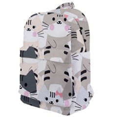 Cute Cat Couple Seamless Pattern Cartoon Classic Backpack