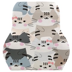 Cute Cat Couple Seamless Pattern Cartoon Car Seat Back Cushion 