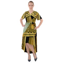 Awesome Steampunk Pyramid In The Night Front Wrap High Low Dress by FantasyWorld7