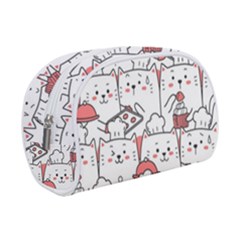 Cute Cat Chef Cooking Seamless Pattern Cartoon Makeup Case (small) by Vaneshart