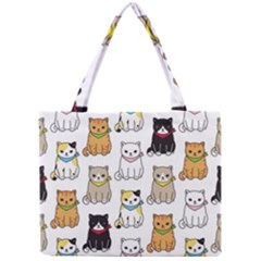 Cat Kitten Seamless Pattern Mini Tote Bag