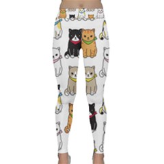 Cat Kitten Seamless Pattern Classic Yoga Leggings