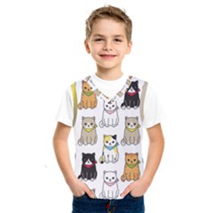 Cat Kitten Seamless Pattern Kids  SportsWear