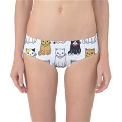 Cat Kitten Seamless Pattern Classic Bikini Bottoms