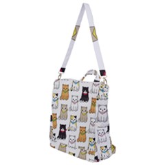 Cat Kitten Seamless Pattern Crossbody Backpack