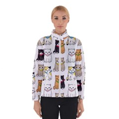 Cat Kitten Seamless Pattern Winter Jacket