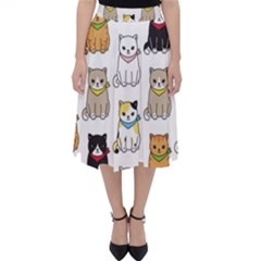 Cat Kitten Seamless Pattern Classic Midi Skirt