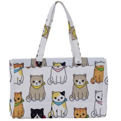 Cat Kitten Seamless Pattern Canvas Work Bag