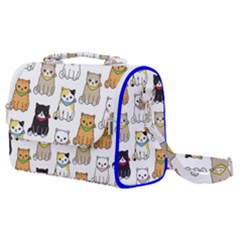 Cat Kitten Seamless Pattern Satchel Shoulder Bag by Vaneshart