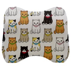 Cat Kitten Seamless Pattern Velour Head Support Cushion