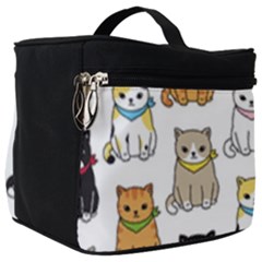 Cat Kitten Seamless Pattern Make Up Travel Bag (Big)