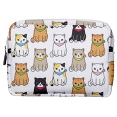 Cat Kitten Seamless Pattern Make Up Pouch (Medium)