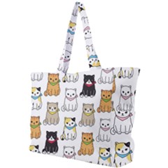 Cat Kitten Seamless Pattern Simple Shoulder Bag