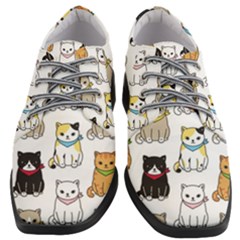 Cat Kitten Seamless Pattern Women Heeled Oxford Shoes