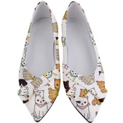 Cat Kitten Seamless Pattern Women s Bow Heels