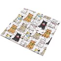 Cat Kitten Seamless Pattern Wooden Puzzle Square View2