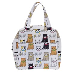 Cat Kitten Seamless Pattern Boxy Hand Bag
