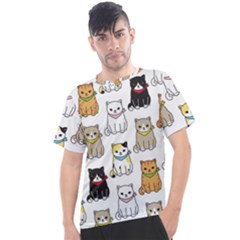 Cat Kitten Seamless Pattern Men s Sport Top