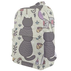 Funny Cartoon Cats Seamless Pattern  Classic Backpack