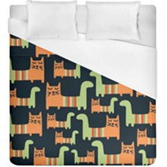 Seamless Pattern With Cats Duvet Cover (king Size)