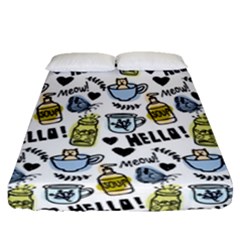 Everyday Things Pattern Fitted Sheet (queen Size) by Vaneshart