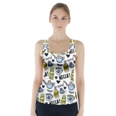 Everyday Things Pattern Racer Back Sports Top by Vaneshart