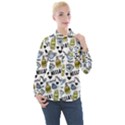 Everyday Things Pattern Women s Long Sleeve Pocket Shirt View1
