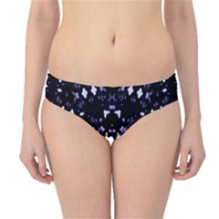 Dark Blue Ornament Pattern Design Hipster Bikini Bottoms by dflcprintsclothing
