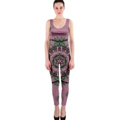 Sakura Wreath And Cherry Blossoms In Harmony One Piece Catsuit by pepitasart