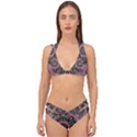 Sakura Wreath And Cherry Blossoms In Harmony Double Strap Halter Bikini Set View1