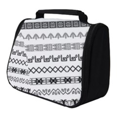 Borders Ikat Ethnic Frame Tribal Full Print Travel Pouch (small) by Wegoenart