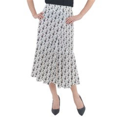 Musical Notes Pattern Midi Mermaid Skirt by Wegoenart