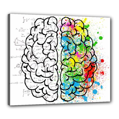 Brain Mind Psychology Idea Drawing Canvas 24  X 20  (stretched) by Wegoenart