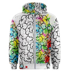 Brain Mind Psychology Idea Drawing Men s Zipper Hoodie by Wegoenart