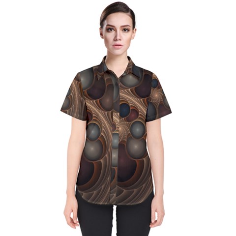 Fractal Fantasy Design Construction Women s Short Sleeve Shirt by Wegoenart