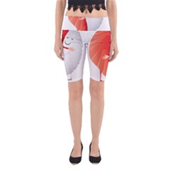 Cute Sushi Hug Fish Hugging Rice Yoga Cropped Leggings by SR88