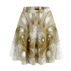 Fractal Fantasy Background Pattern High Waist Skirt